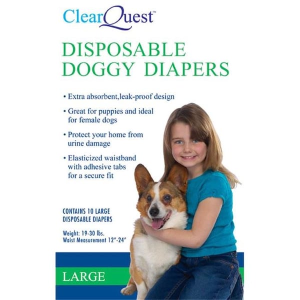 Petedge ClearQuest Disposable Doggy Diapers Xsm - US948 10
