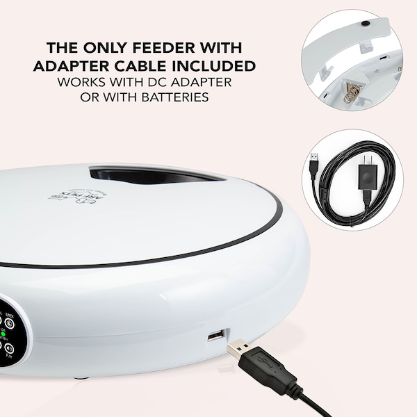 Arf Pets Automatic Pet Feeder, 5 Meal Food Dispenser for Dogs, Cats & Small Pets - AP5MAF