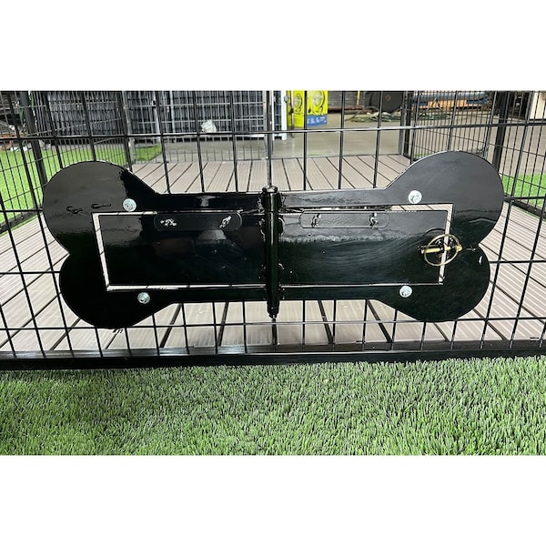 K9 Kennel Store Dog Bone Swivel Bowl Bracket and Metal Bowls - K9-SBB-SBDB