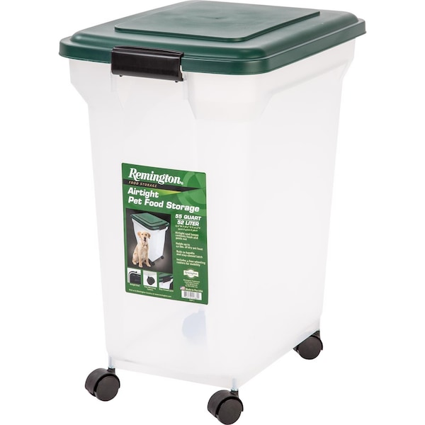 Remington Remington Green Plastic 55 qt Pet Food Container For All Animals - 296002