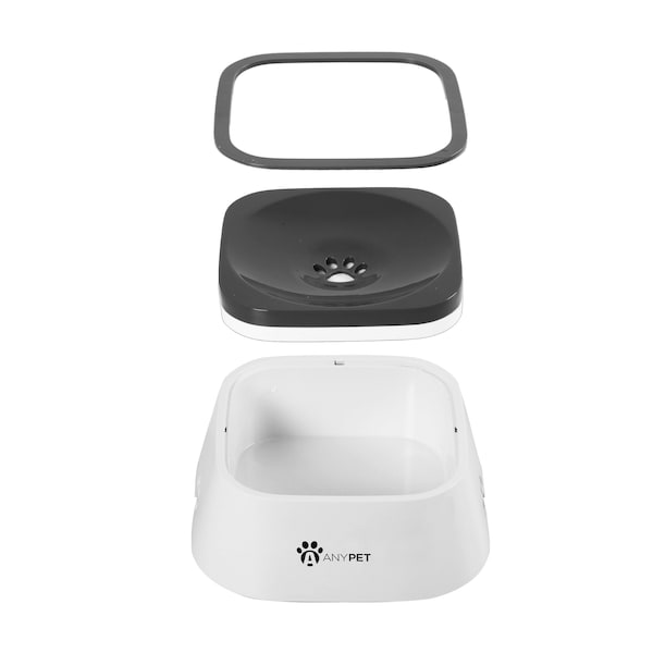 Anypet No-Spill Dog Water Bowl, Anti-Splash Pet Slow Drinking Water Feeder - APF05W