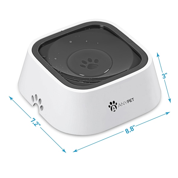 Anypet No-Spill Dog Water Bowl, Anti-Splash Pet Slow Drinking Water Feeder - APF05W