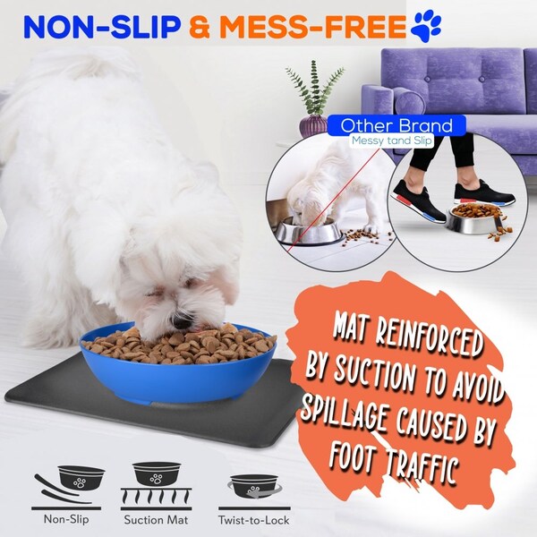Serenelife Anti-Spill Pet Food Bowl, SLTDG66 - SLTDG66
