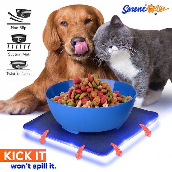 Serenelife Anti-Spill Pet Food Bowl, SLTDG66 - SLTDG66