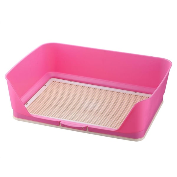Petpalace PAW TRAX Splash Free Potty Pad Tray - Pink - Fits 17.7 x 23.6in. Pads - PE3178787