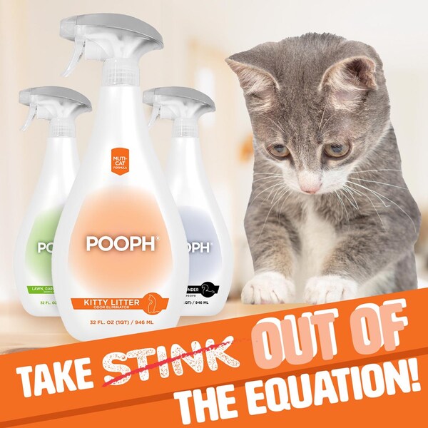 Pooph Kitty Litter Cat Liquid Litter Box Odor Destroyer 20 oz - POKS-20