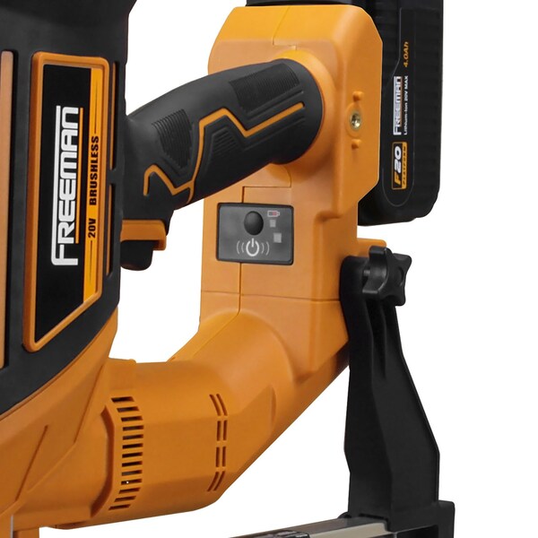 Freeman 20V Cordless Concrete Strip Pin Nailer Kit With 4Ah Battery, Quick Charger & Blow Mold Case - PE20VCSPN40