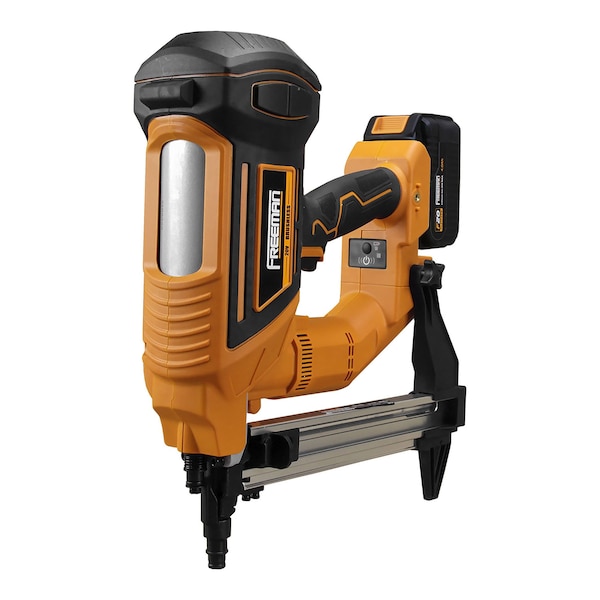 Freeman 20V Cordless Concrete Strip Pin Nailer Kit With 4Ah Battery, Quick Charger & Blow Mold Case - PE20VCSPN40