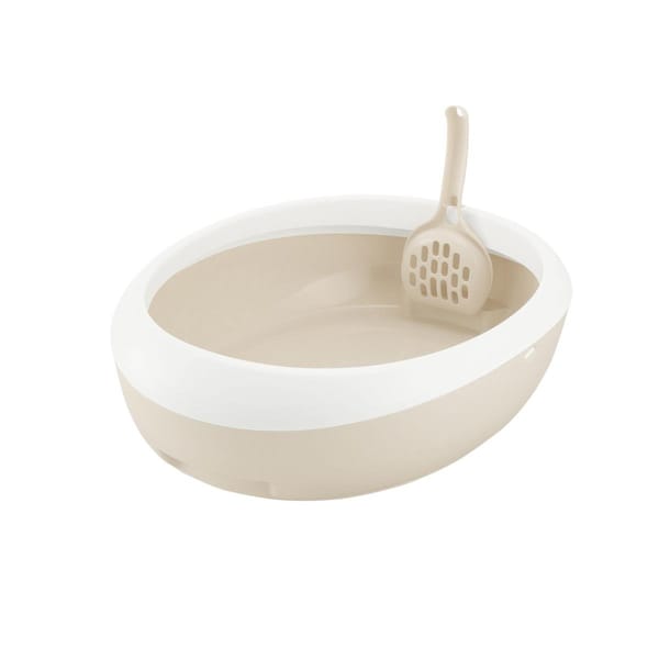 Petpalace PAW TRAX Top Open Cat Litter Pan - White - PE3178786