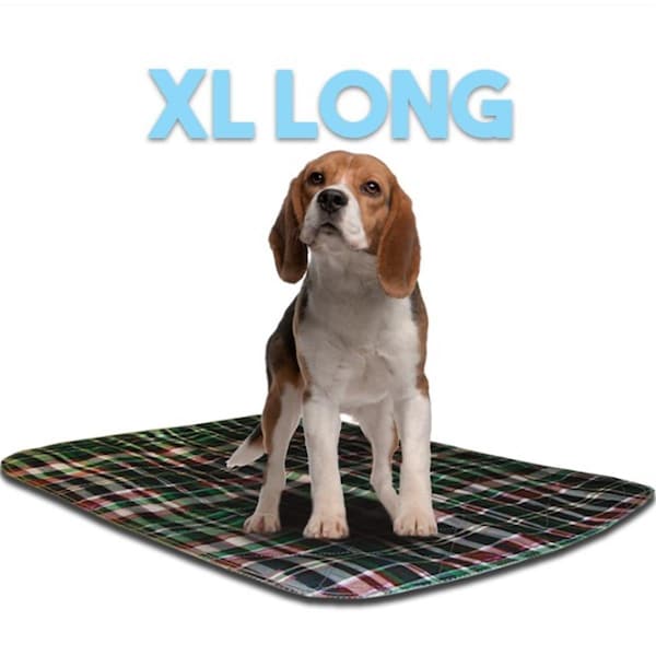 Lennypads 24 x 36 in. Extra Large Washable Pet Pad - Green Plaid - LE328902
