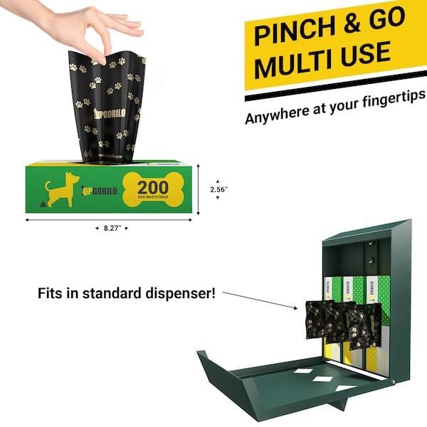 Flash Furniture Kessler 8 x 13 Unscented Premium Pet Waste Station Bags, Extra Thick and Strong Leak Proof, 4000PK - PLA-6SIV55425-GG