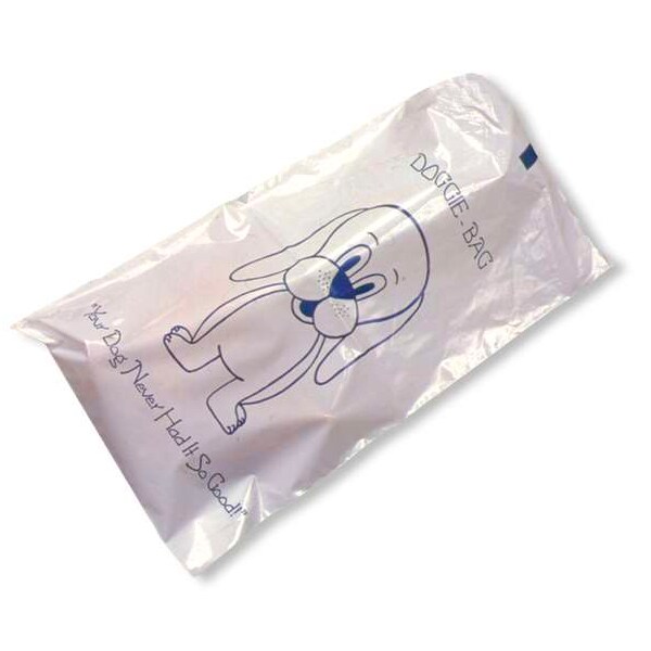 Doggie Bag Doggie Bag 7x11.5 1.25 Mil White Flat Pack, PK1000 - DB19HC
