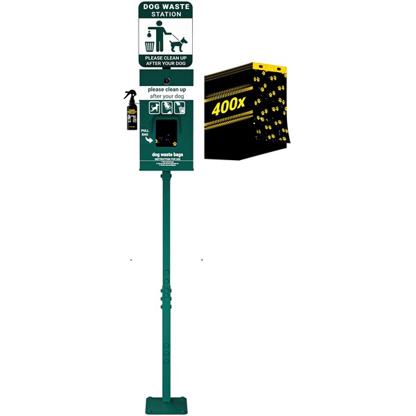 Flash Furniture Green Mini Glow in the Dark Pet Waste Station-Bags - YAN-Y5CK65425-GG