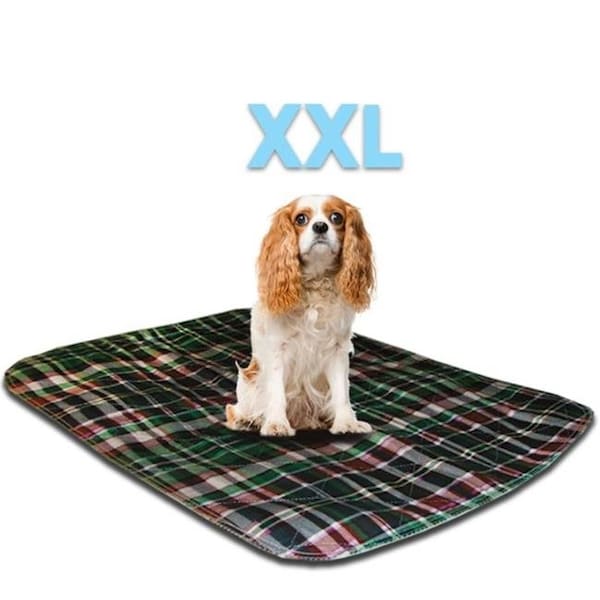 Lennypads Lennypads 3636LPG 36 x 36 in. 2XL Washable Pet Pad - Green Plaid - 3636LPG