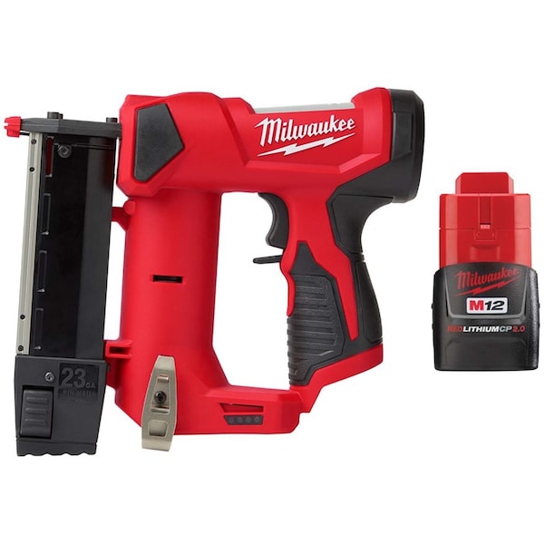 Milwaukee Tool Gauge Pin Nailer 23, M12 CP 2.0 Battery - 2540-20,48-11-2420