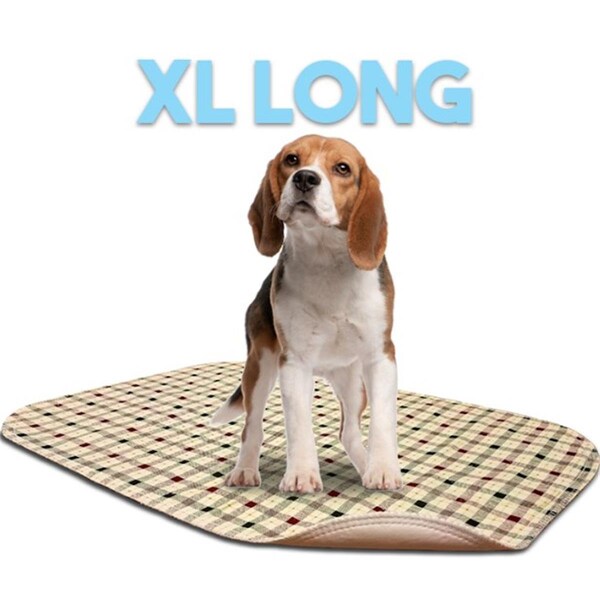 Lennypads 24 x 36 in. Extra Large Washable Pet Pad - Tan Plaid - LE328907