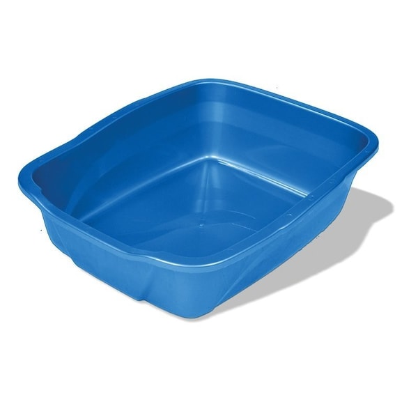 Boss Pet Van Ness CP2 Litter Pan, 14-7/8 in W, 18-3/8 in D, Plastic, Polished, 12 Case - A00402