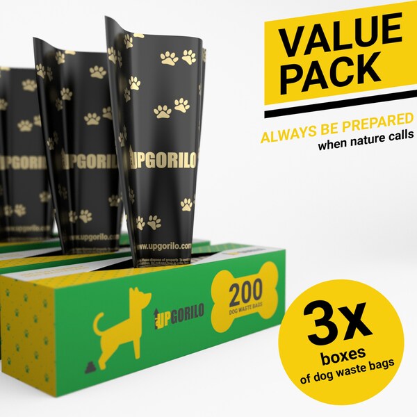 Flash Furniture Kessler 8 x 13 Unscented Premium Pet Waste Station Bags, Extra Thick and Strong Leak Proof, 600PK - PLA-EQ7K55425-GG