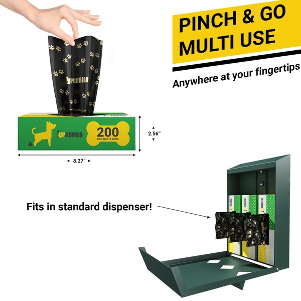 Flash Furniture Kessler 8 x 13 Unscented Premium Pet Waste Station Bags, Extra Thick and Strong Leak Proof, 600PK - PLA-EQ7K55425-GG