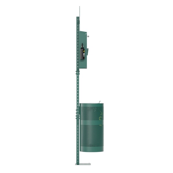 Flash Furniture Green Glow in the Dark Pet Waste Station with Bags - YAN-NNRE55425-GG
