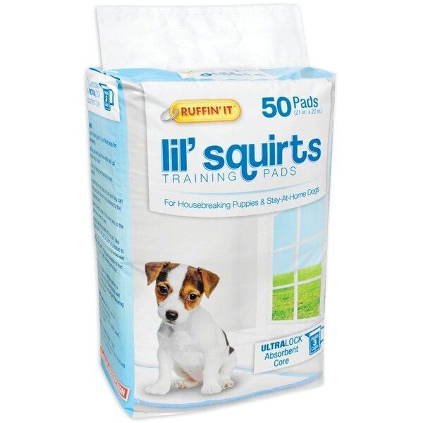 Ruffinit Lil' Squirts Dog Training Pad, 22 in L, 21 in W, CottonPlastic - 82050