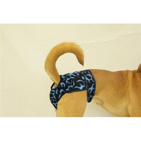 Seasonals Seasonals 41116BFL Washable Female Dog Diaper; Blue Flames - Extra Large - 41116BFL