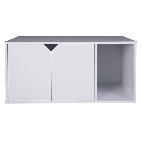 Progressive Furniture Progressive Furniture I601-40 Finn Cat Litter Box Enclosure; White - I601-40
