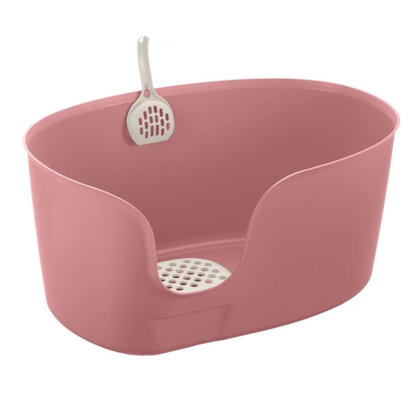 Petpalace PAW TRAX High Wall Cat Litter Box XL in Salmon Pink - PE3179498