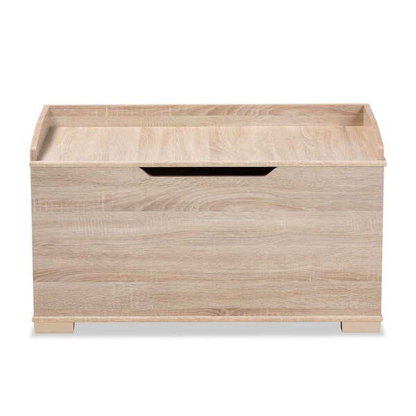 Baxton Studio Mariam ModernOak Finished Wood Cat Litter Box Cover House - 194-11763-ZORO