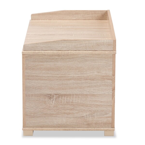 Baxton Studio Mariam ModernOak Finished Wood Cat Litter Box Cover House - 194-11763-ZORO