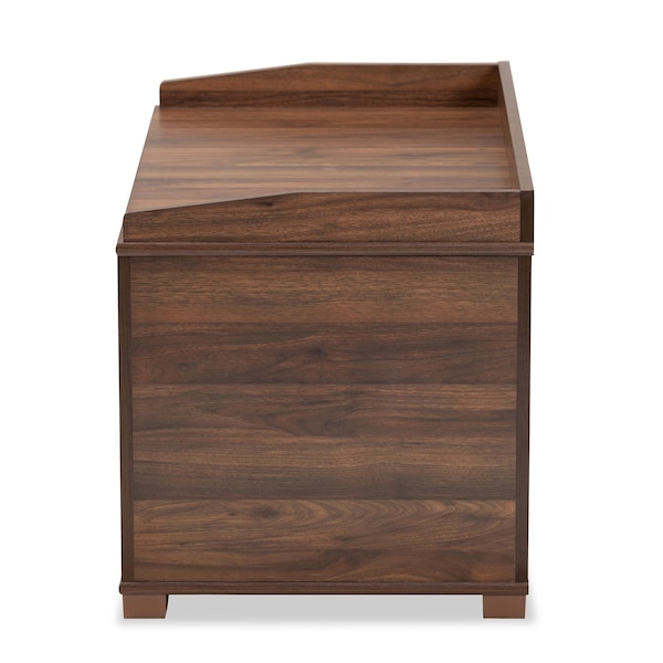 Baxton Studio Mariam ModernWalnut Brown Finished Wood Cat Litter Box Cover House - 194-11764-ZORO