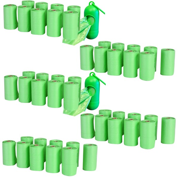 Amerihome 50 Rolls 1000 bags Standard Size Dog Waste Bags with 2 Leash Clip Dispensers - PPB1000