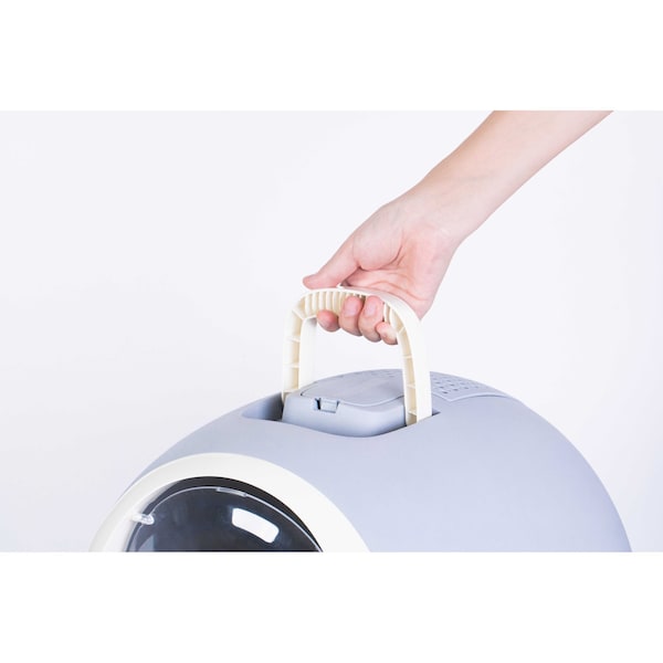 Pawsmark Fully Enclosed Hooded Litter Pan with Front Entry Odor Close Door, Cat Litter Scoop Included - QI003672
