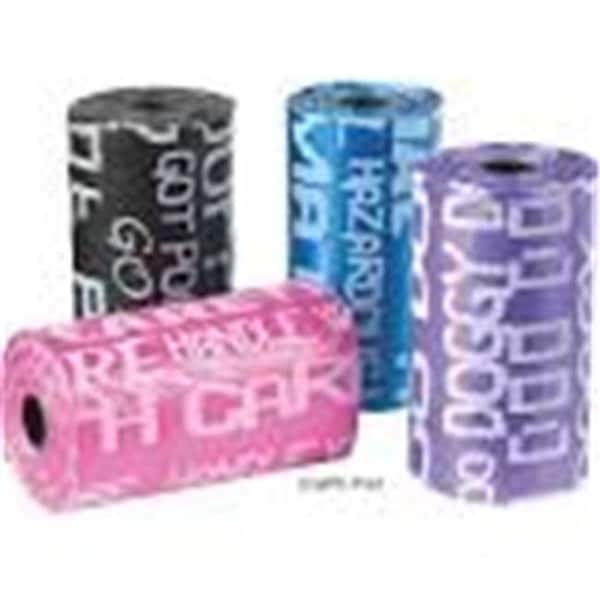 Clean Go Pet Clean Go Pet ZW039 80 14 Waste Bag 8 Rolls Multi Graffiti - ZW039 80 14