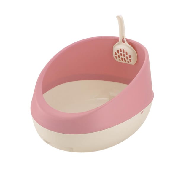 Petpalace PAW TRAX Rimmed Cat Litter Pan - Pink - PE3186178