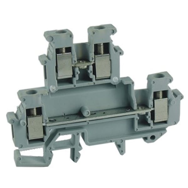 Automation Systems Interconnect Terminal Block, Double Level, Separate bridgeable levels, Screw Clamp 26-10 AWG, 30amp, 600V, 80PK - ASIUKKB5
