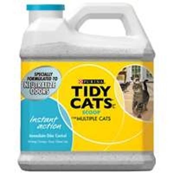 Tidy Cats Instant Action Cat Litter, 14 lb Capacity, Gray/Tan, Granular Jug - 7023011716