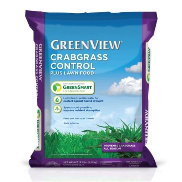 Arettsales G81 2131159 Greenview Crabgrass Control Plus Lawn Food With Greensmart - G81 2131159