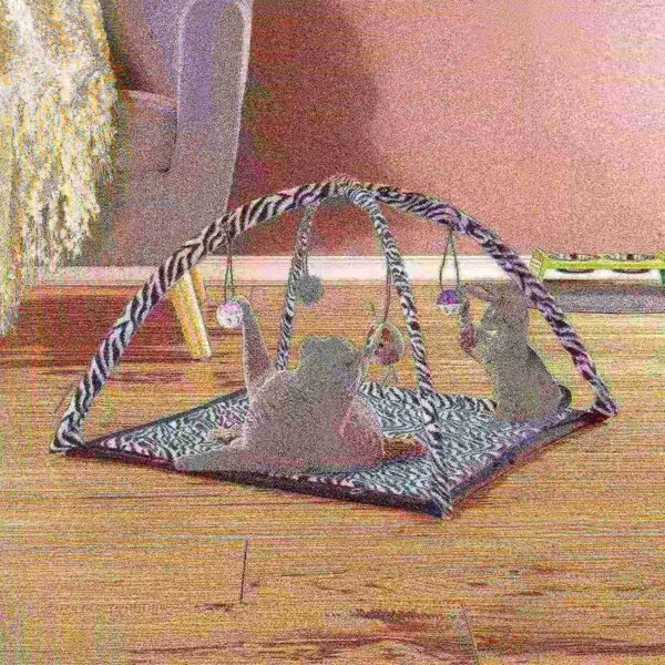 Pet Adobe Activity Center Interactive Play Area Station for Cats/Kittens with Mat, Toys and Napping, Foldable - 990793VPG