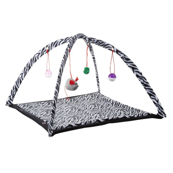 Pet Adobe Activity Center Interactive Play Area Station for Cats/Kittens with Mat, Toys and Napping, Foldable - 990793VPG