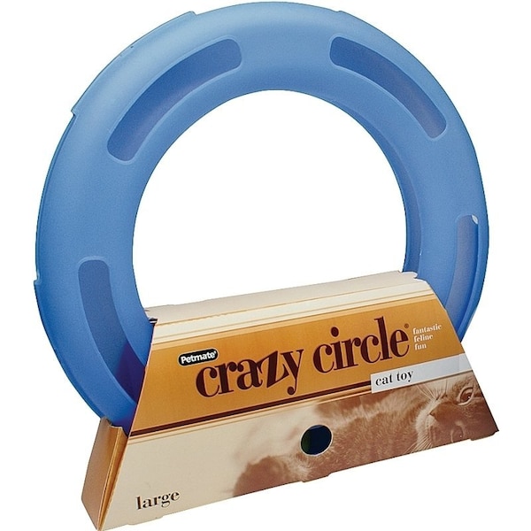 Fatcat Crazy Circle Cat Toy, L, Plastic, Blue - 29393