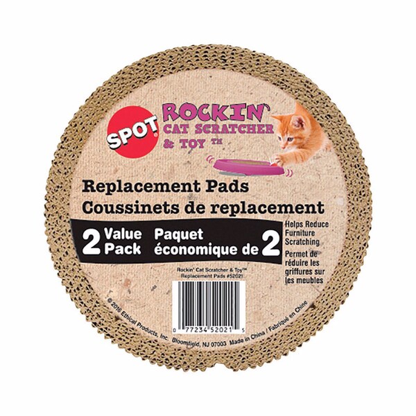 Spot Spot Rockin' Cardboard Brown Cat Scratcher 2 pk - 52021