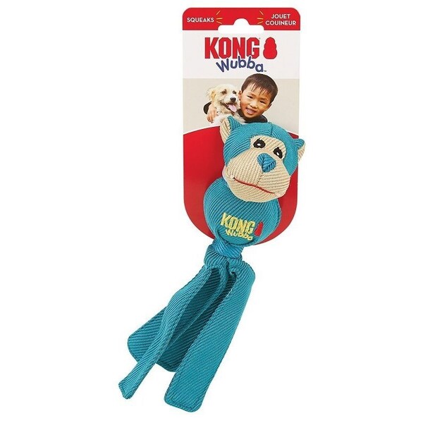 Kong Wubba WBF3 Dog Toy, S, Fetch, Friends, Nylon, Assorted - KO-WBF3