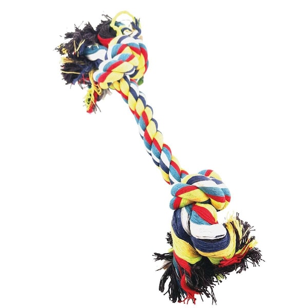 Diggers Rope Dog Tug Toy Multicolored Rag Bone Cotton Large 1 Multicolored - A03877