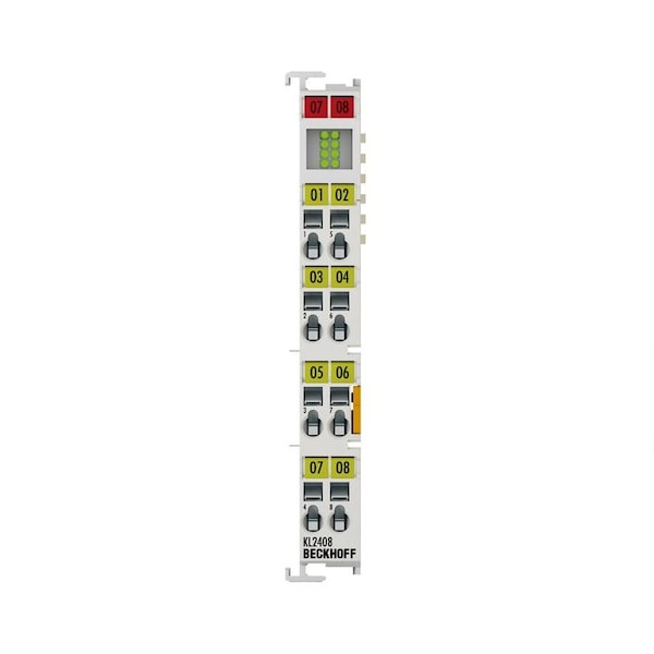 Beckhoff Bus Terminal, 8-channel digital output, 24 V DC, 0.5 A, 1-wire connection - KL2408