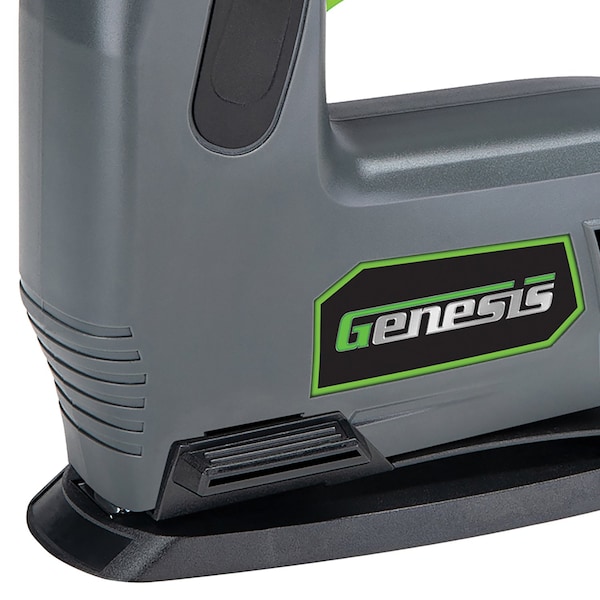 Genesis 8-Volt Li-Ion Cordless Electric Stapler/Nailer with Battery Pack, Charger, Staples, and Nails - GLSN08B