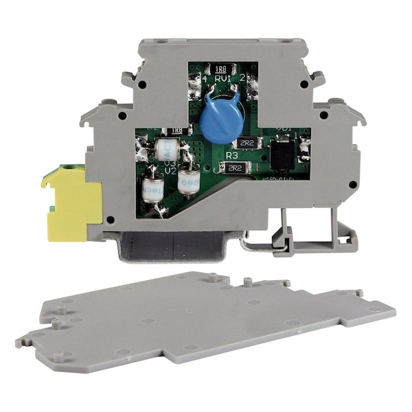 Automation Systems Interconnect 4-20mA Surge Protection Terminal Block, 24 Volt, DIN Rail Mount - ASIDM24-S2A
