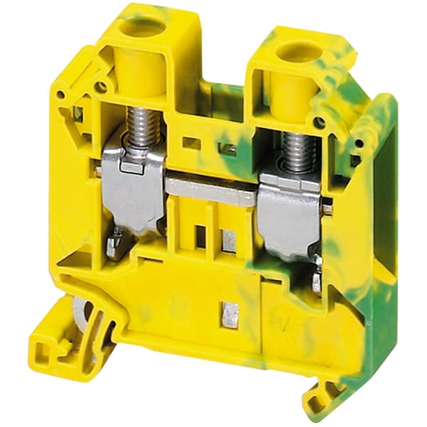 Schneider Electric Terminal block, Linergy TR, green-yellow, 16mm2, protective earth, 2 points, Set of 50 - NSYTRV162PE