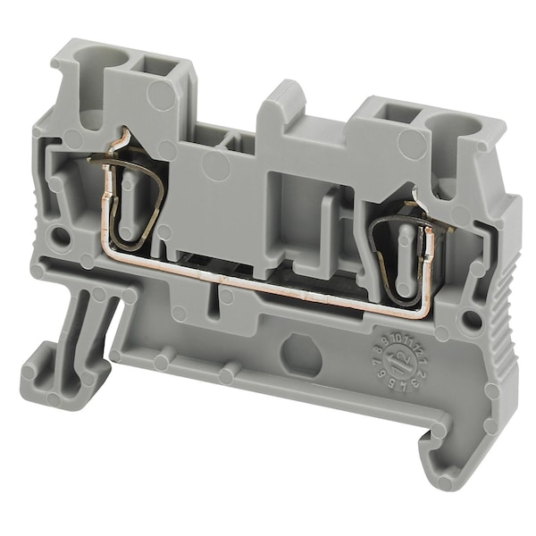 Schneider Electric Terminal block, Linergy TR, spring type, feed through, 2 points, 2.5mm², grey - NSYTRR22