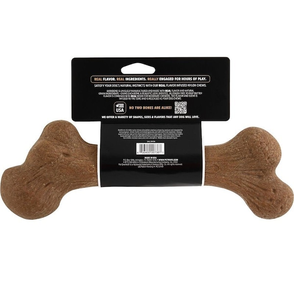 Barkbone Petmate Dog Toy, Beast, Peanut Butter, Chew Toy, Natural Instincts Infused Wood Dinosaur, Nylon - 36034